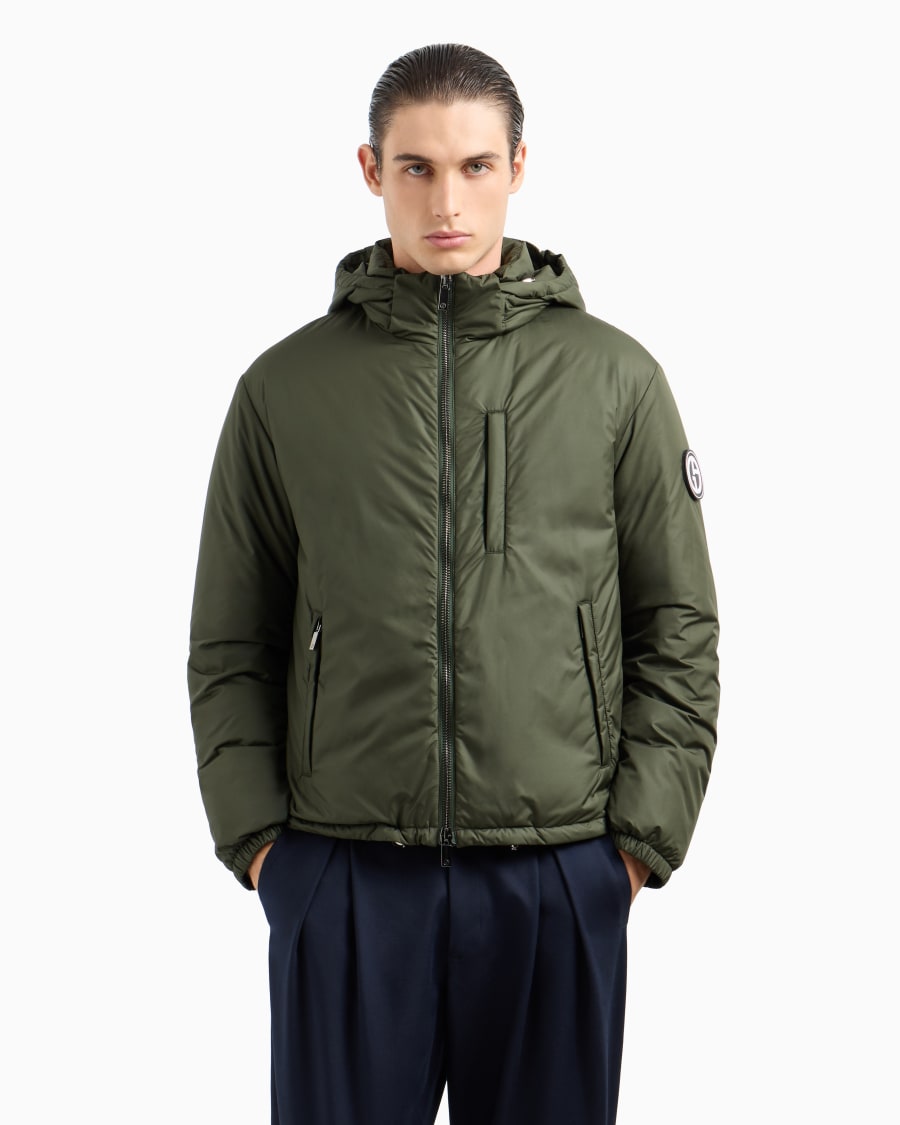 The world of armani BLOUSON CON CAPPUCCIO IMBOTTITO IN PIUMA D'OCA ASV Offerta Anniversario