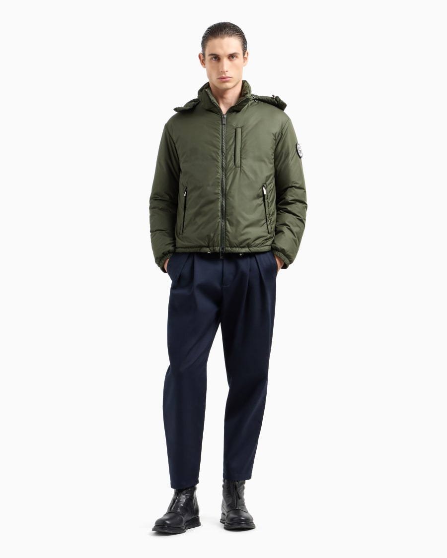 The world of armani BLOUSON CON CAPPUCCIO IMBOTTITO IN PIUMA D'OCA ASV Offerta Anniversario