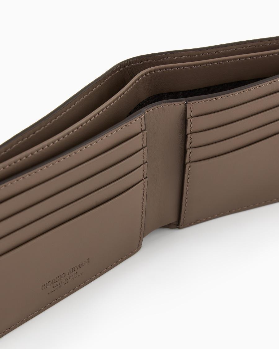 The world of armani PORTAFOGLI BIFOLD IN PELLE STAMPATA Comprane uno, ottenene uno gratis