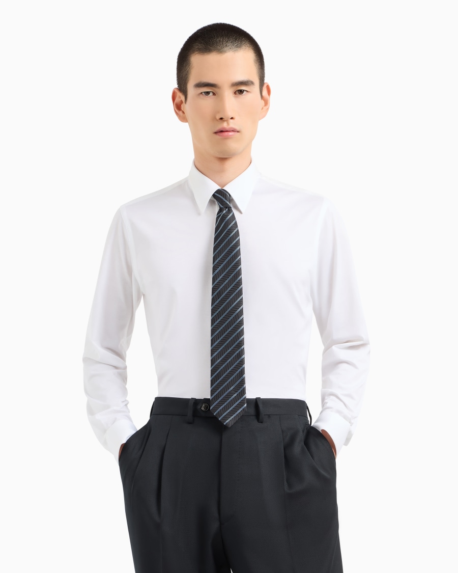 The world of armani CRAVATTA IN SETA JACQUARD REGIMENTAL Offerte speciali