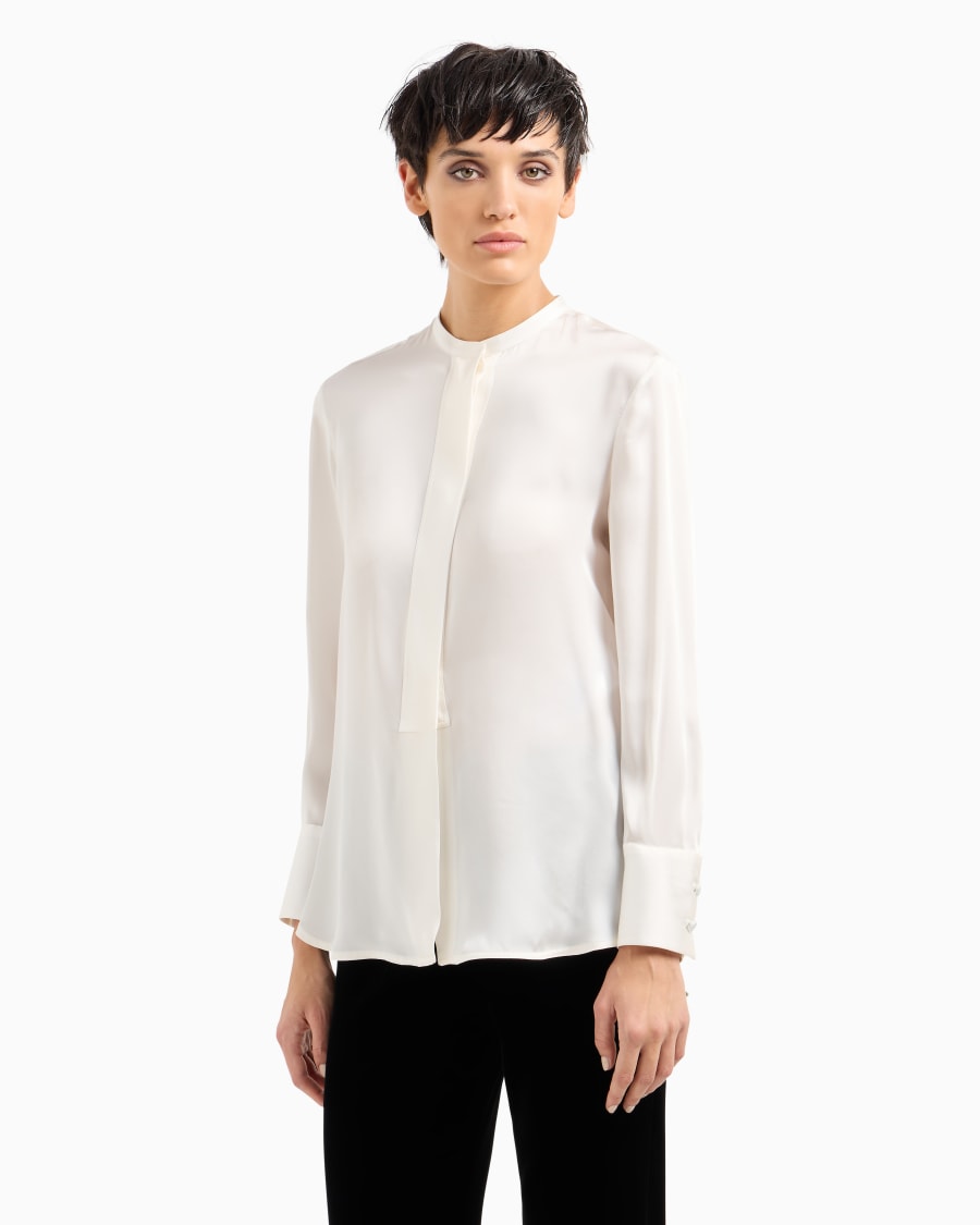 The world of armani CAMICIA IN CHARMEUSE DI SETA Enormi risparmi