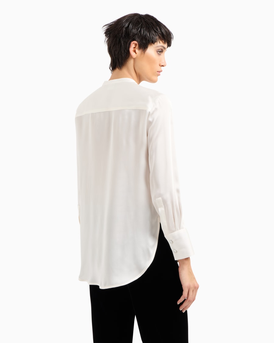 The world of armani CAMICIA IN CHARMEUSE DI SETA Enormi risparmi