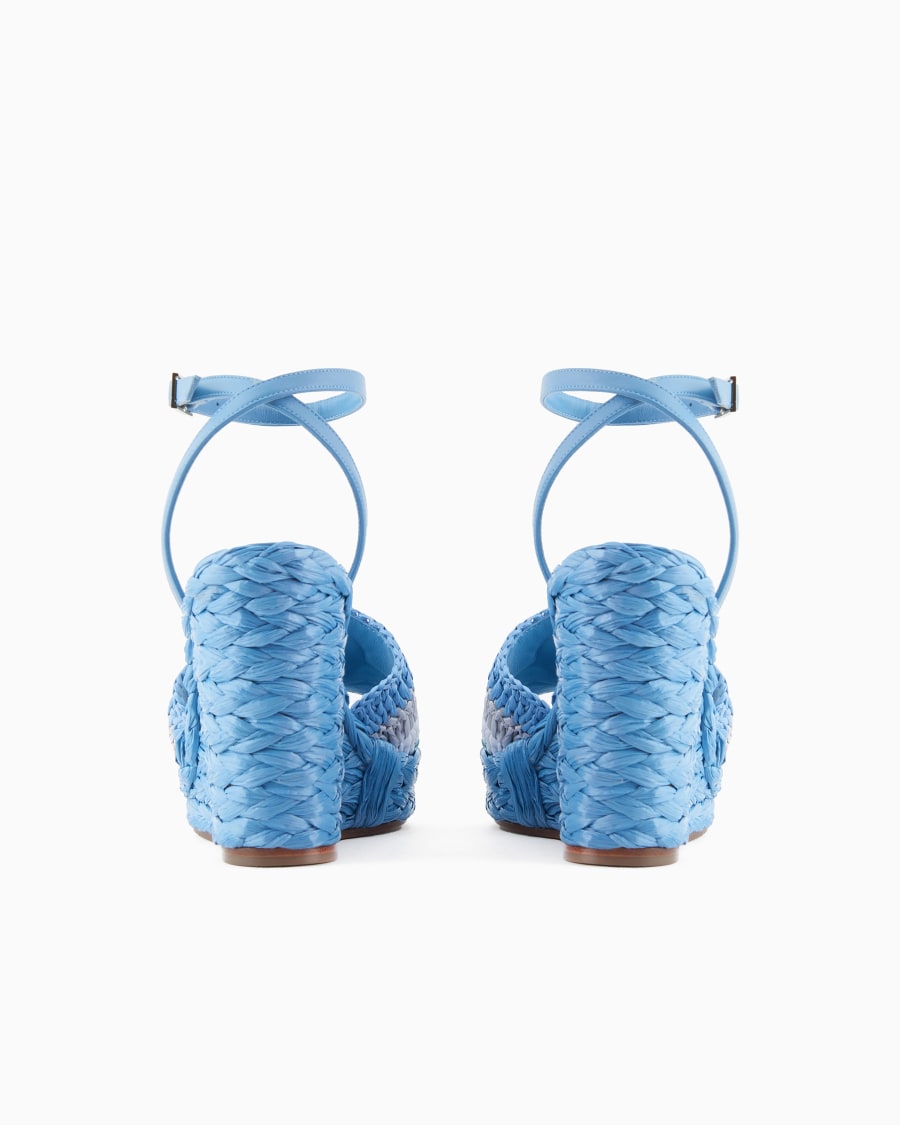 The world of armani SANDALI CON ZEPPA IN CORDA CON MOTIVO INTRECCIO Prezzo basso