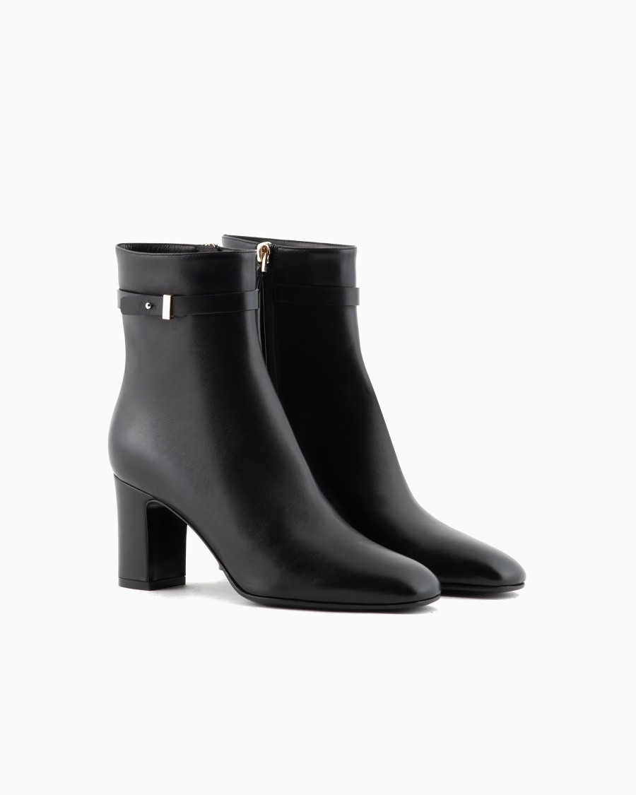 The world of armani STIVALETTI CON TACCO IN NAPPA Super Saving Price