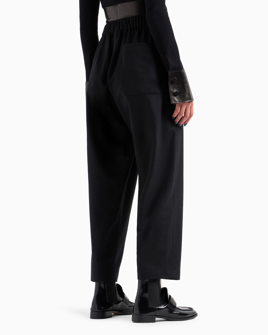 The world of armani PANTALONI MORBIDI IN FLANELLA LANA E CASHMERE Rilascio limitato