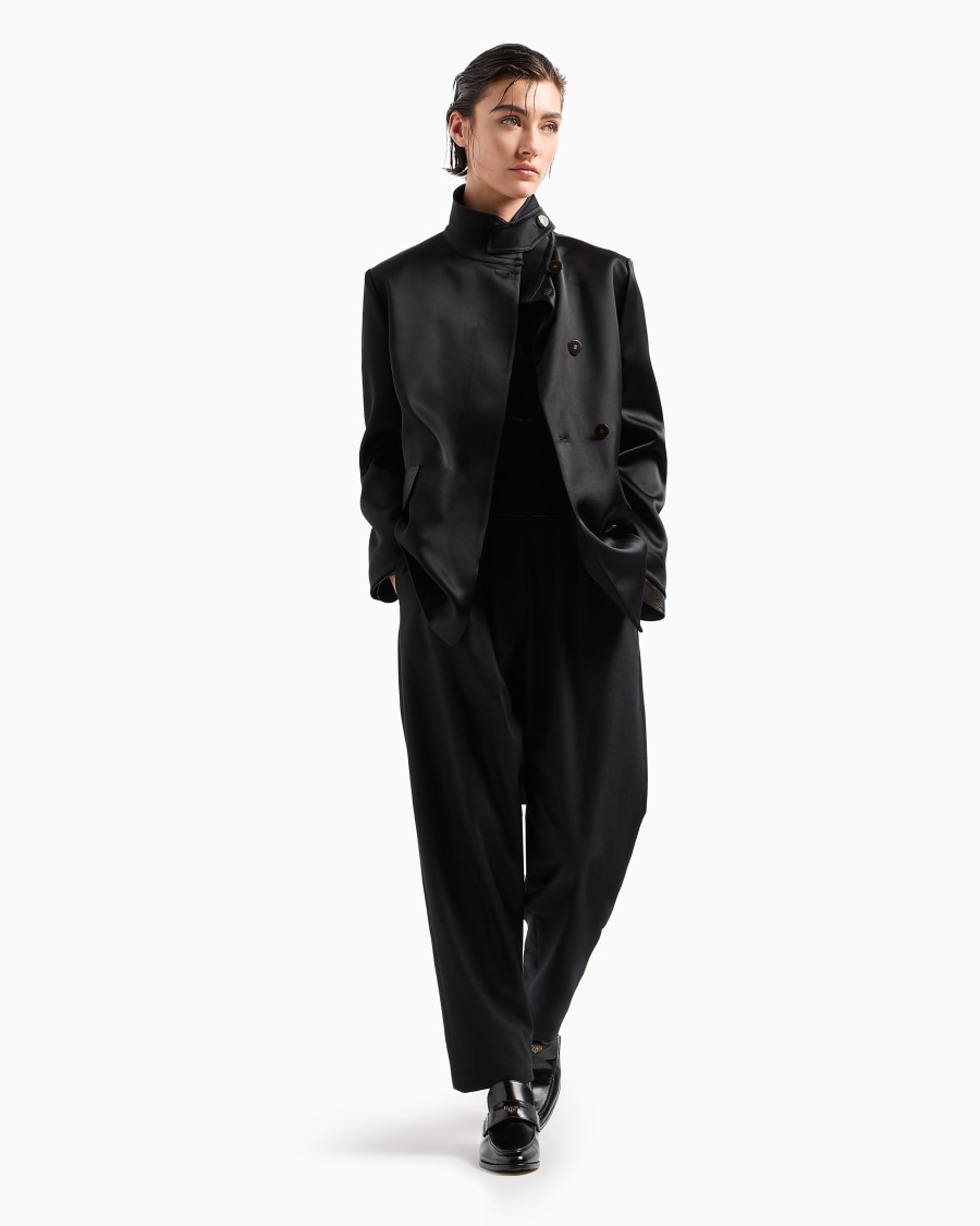 The world of armani PANTALONI MORBIDI IN FLANELLA LANA E CASHMERE Rilascio limitato