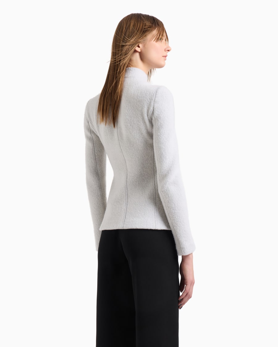 The world of armani GIACCA CON ZIP IN COTONE LANA E CASHMERE DOUBLE Fino al 50% di sconto