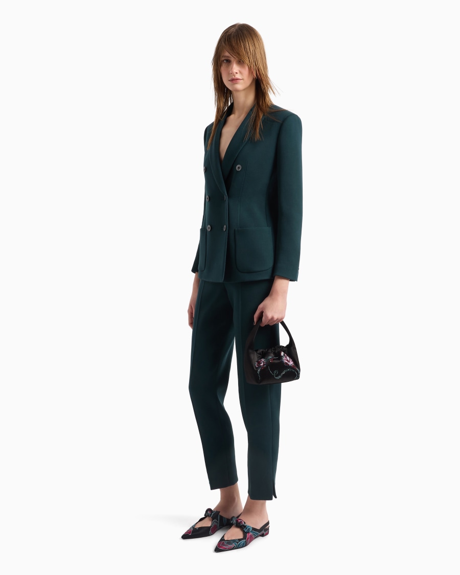 The world of armani PANTALONI DRITTI IN LANA VERGINE STRETCH Fino al 65% di sconto