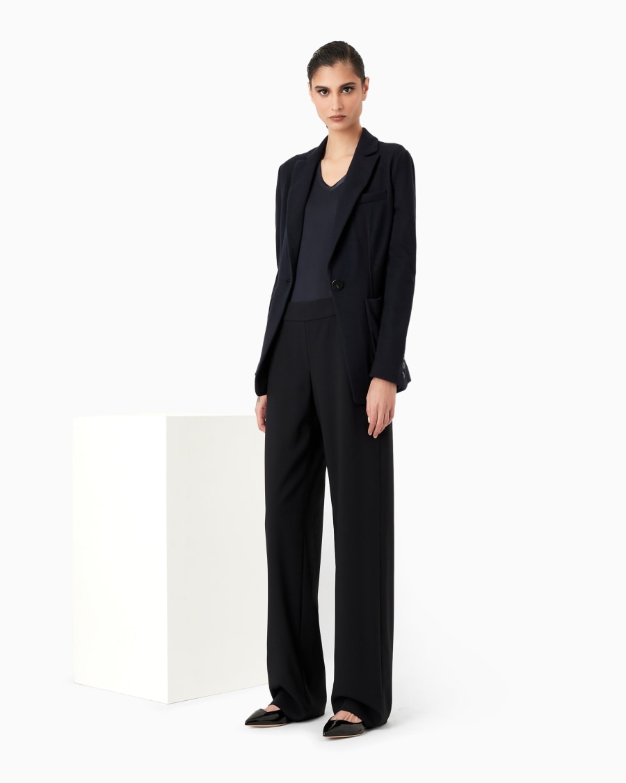 The world of armani BLUSA IN CHARMEUSE DI SETA CON SCOLLO A V Offerta speciale della fabbrica