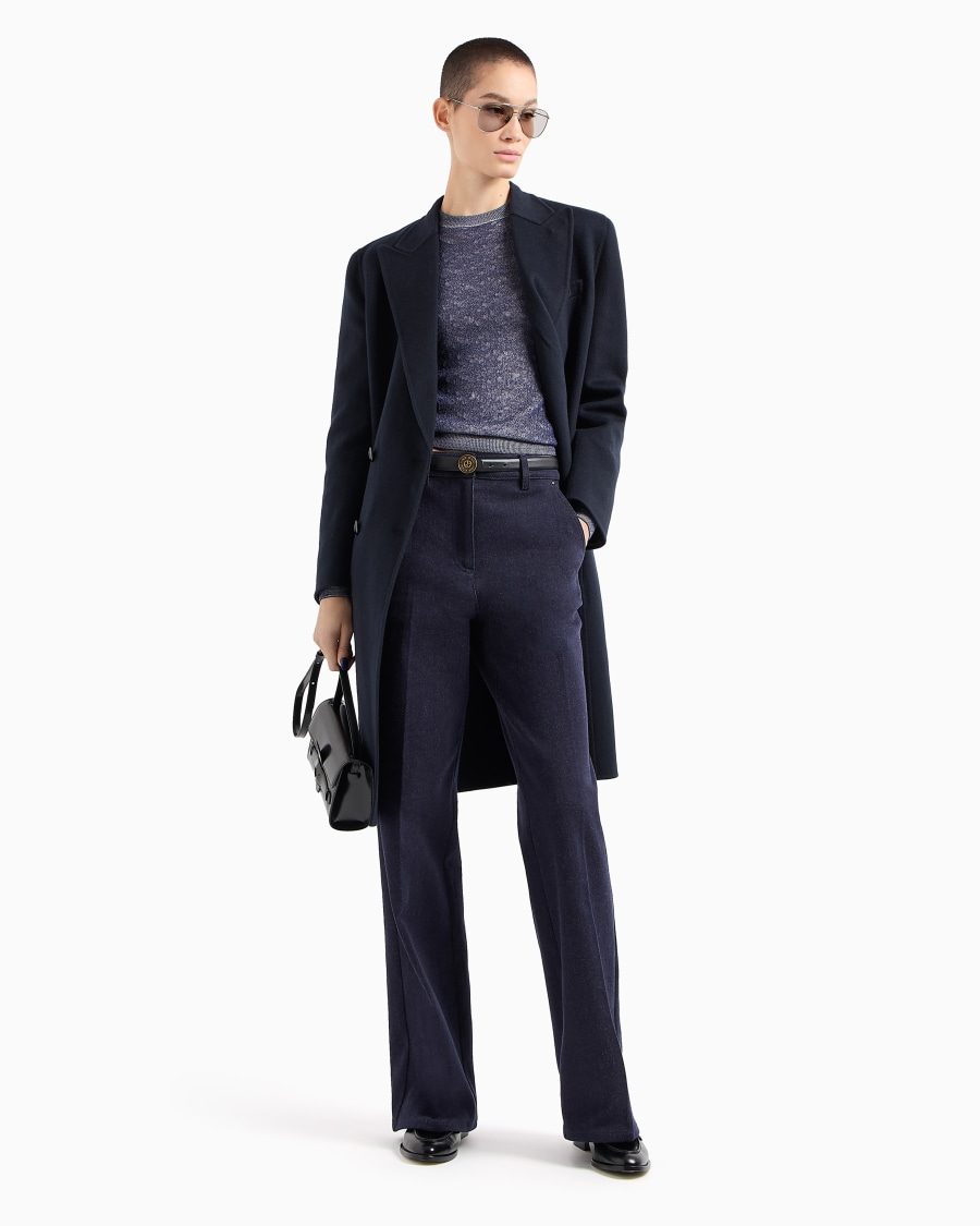 The world of armani DENIM COLLECTION MAGLIA GIROCOLLO IN MISTO VISCOSA GOFFRATA Duty-free