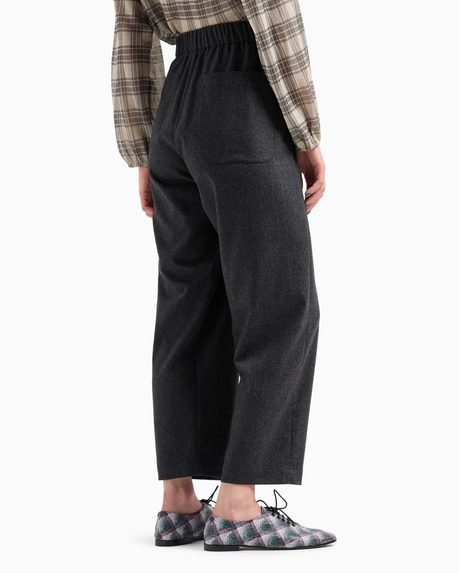 The world of armani PANTALONI MORBIDI IN FLANELLA LANA E CASHMERE Italy