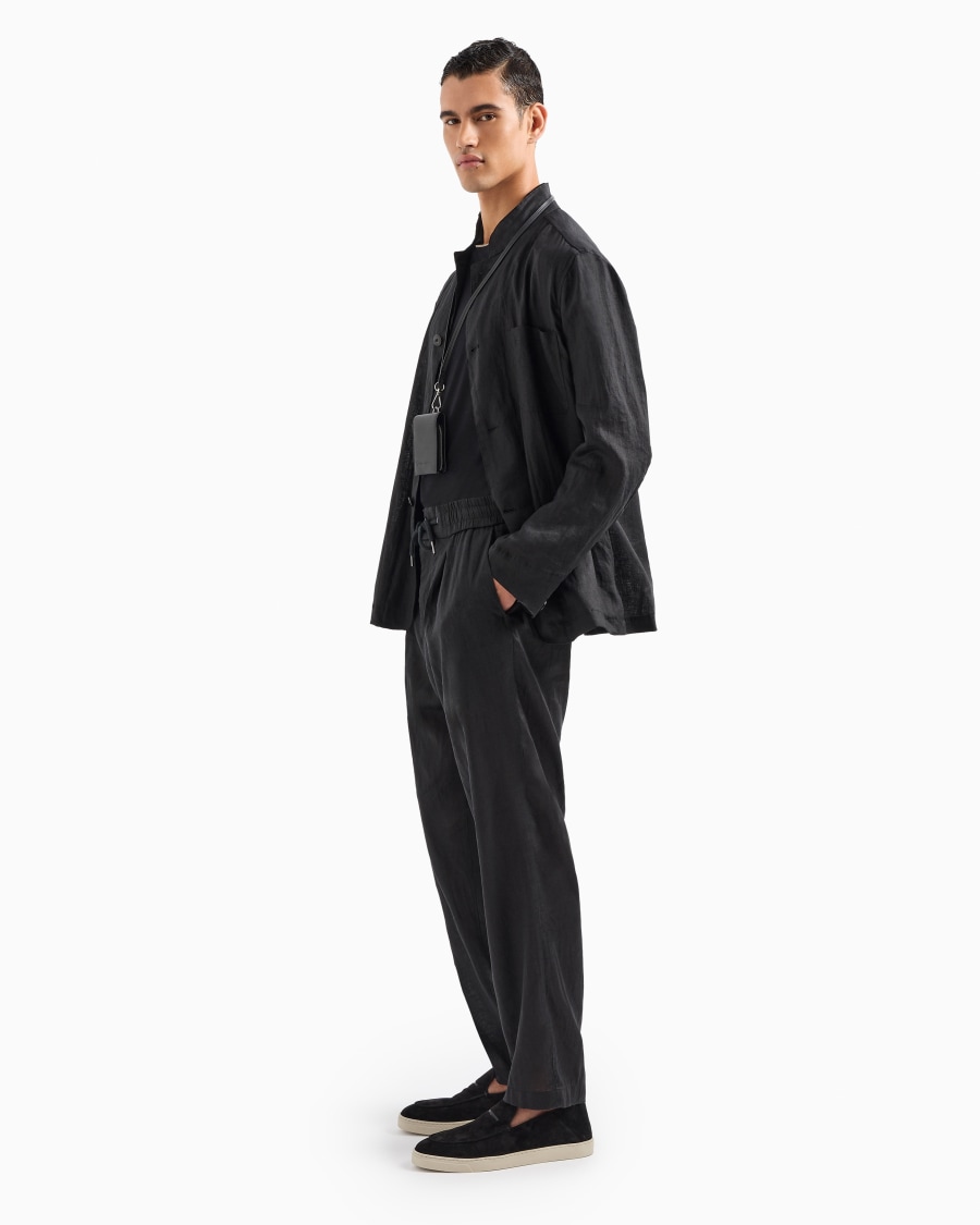 The world of armani GIACCA MONOPETTO IN TELA DI LINO Vendite Flash