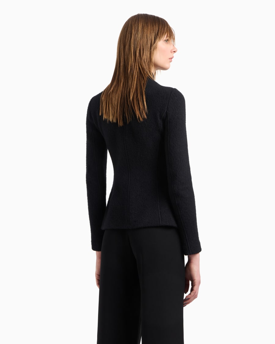 The world of armani GIACCA CON ZIP IN COTONE LANA E CASHMERE DOUBLE Sconto di tempo limitato