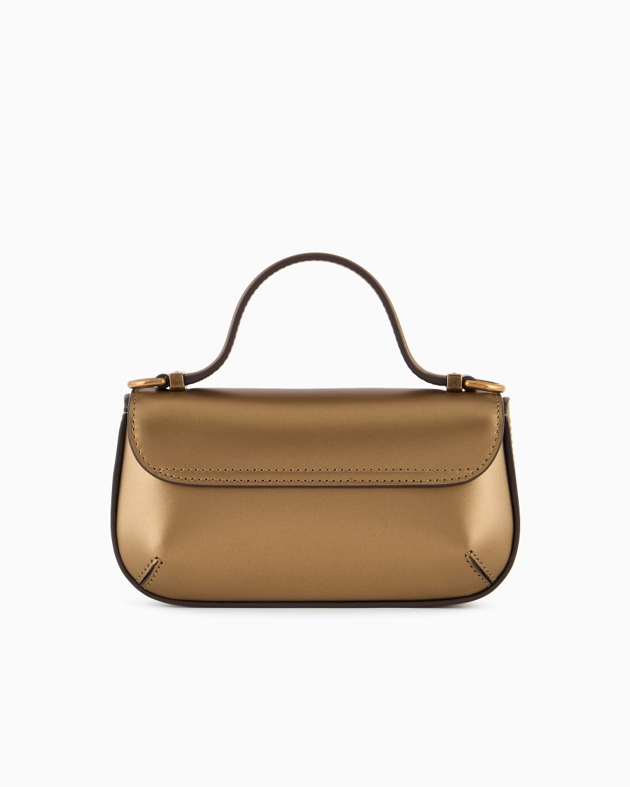 The world of armani MINI BORSA A MANO LA PRIMA IN PELLE LAMINATA Offerta speciale