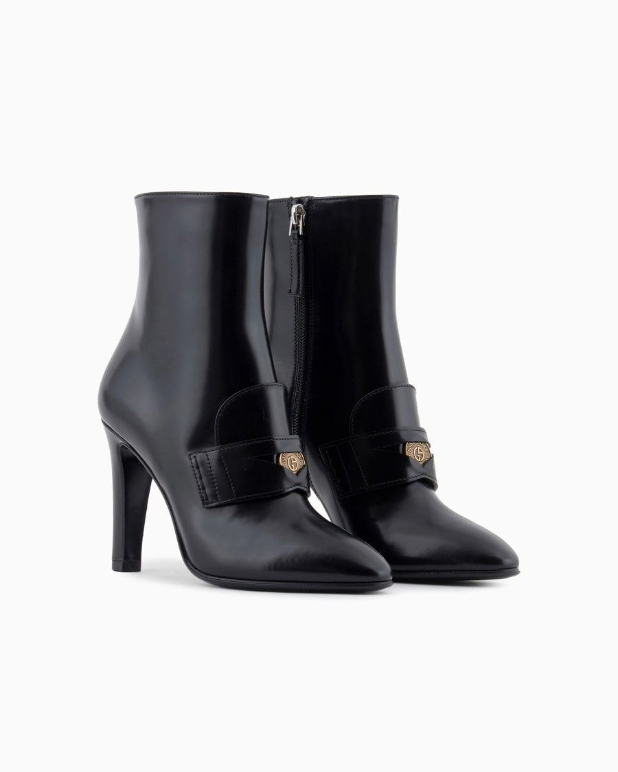 The world of armani STIVALETTI CON TACCO IN PELLE SPAZZOLATA Flash Sale