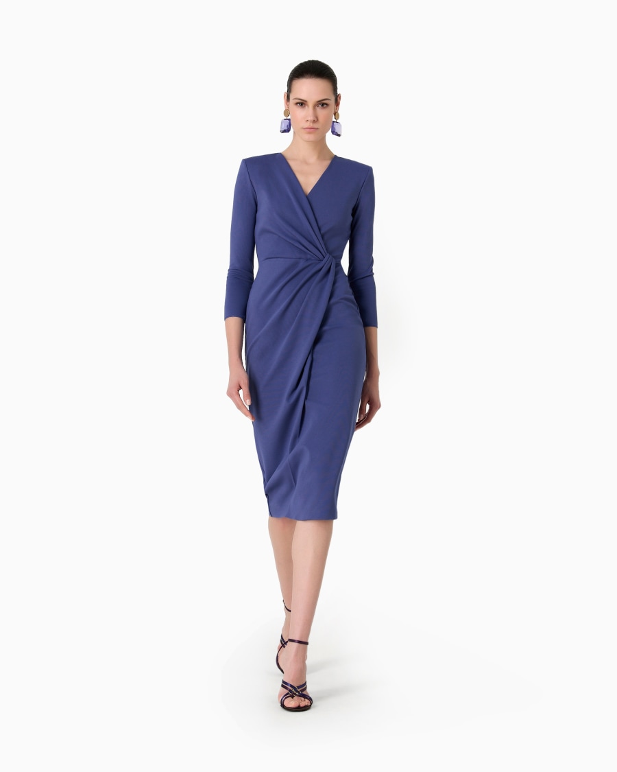 The world of armani ABITO LONGUETTE IN MISTO VISCOSA PUNTO MILANO Offerta esclusiva