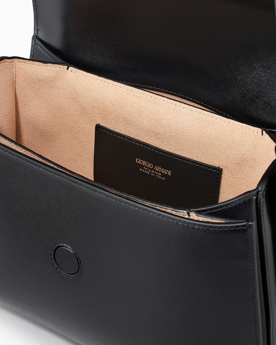 The world of armani BORSA MEDIA LA PRIMA IN PELLE PALMELLATA Vendita calda