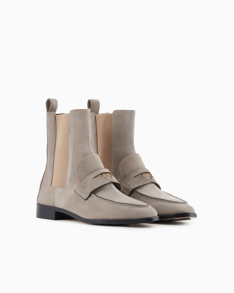 The world of armani STIVALETTI IN SUEDE Latest fashion