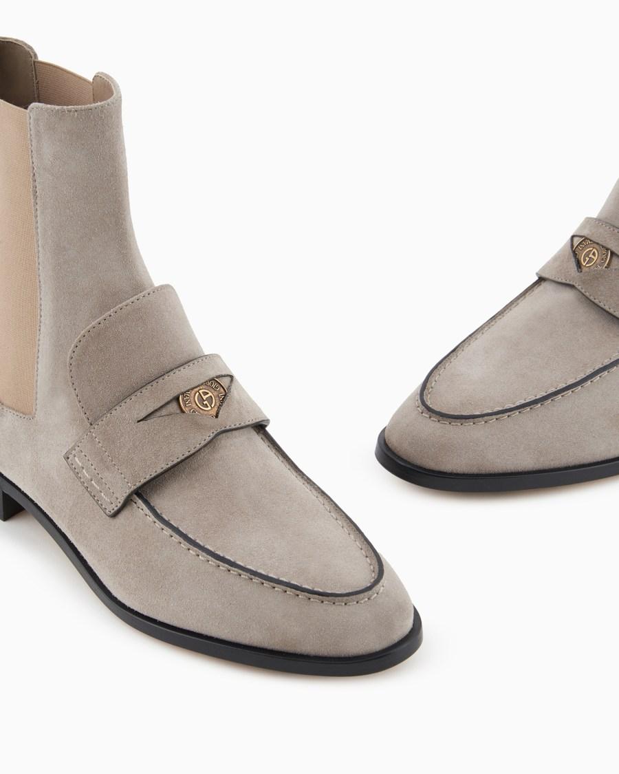 The world of armani STIVALETTI IN SUEDE Latest fashion