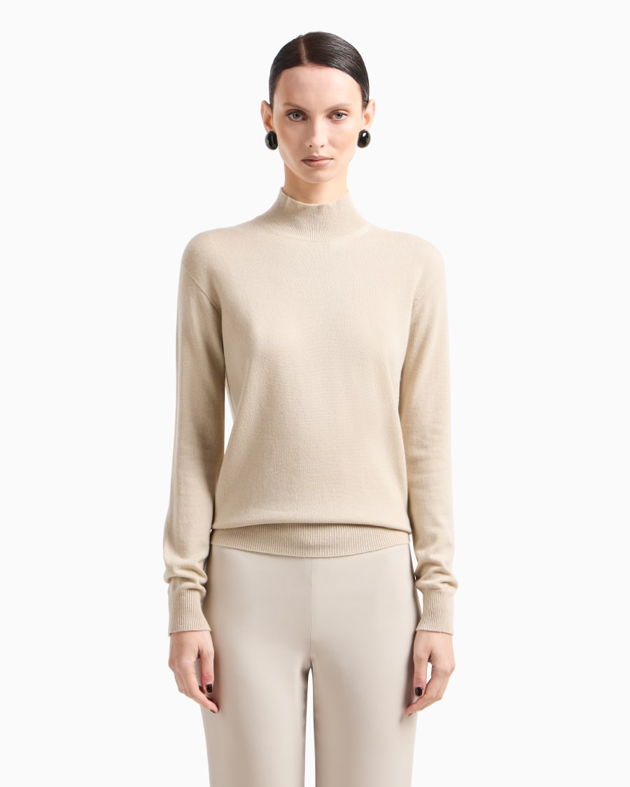 The world of armani MAGLIA CON COLLO A LUPETTO IN CASHMERE Bestseller