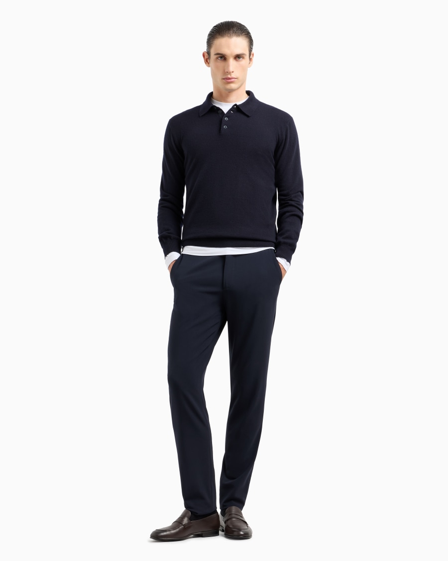 The world of armani POLO A MANICHE LUNGHE IN CASHMERE Super Saving Price
