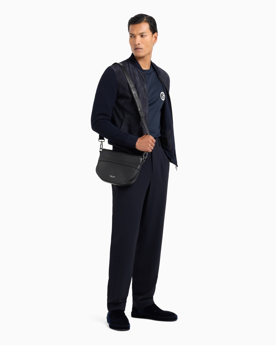 The world of armani T-SHIRT GIROCOLLO IN INTERLOCK DI COTONE Ritorno libero