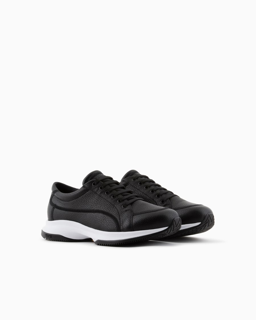 The world of armani SNEAKERS IN CERVO E PELLE Promozione temporanea