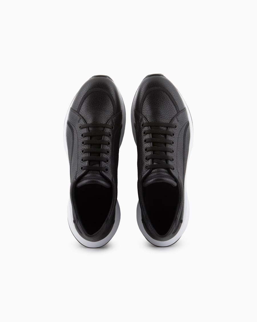 The world of armani SNEAKERS IN CERVO E PELLE Promozione temporanea