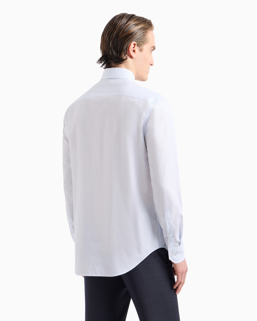 The world of armani CAMICIA REGULAR FIT IN COTONE MICROARMATURATO Fino al 60% di sconto