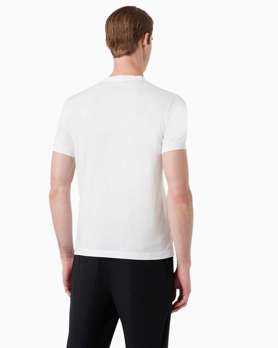 The world of armani T-SHIRT GIROCOLLO BORGONUOVO 11 IN JERSEY DI COTONE PIMA Fino al 65% di sconto