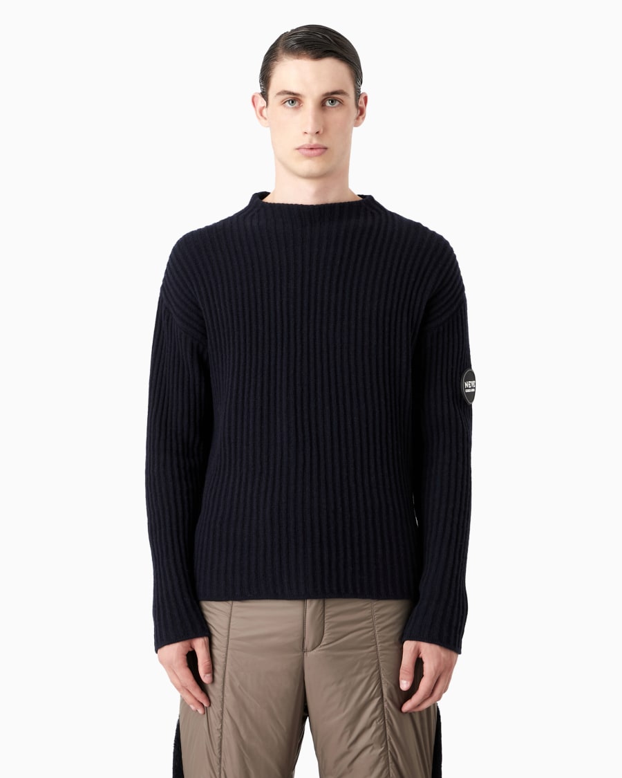 The world of armani GIORGIO ARMANI NEVE MAGLIA IN LANA E CASHMERE Sostegno trimestrale