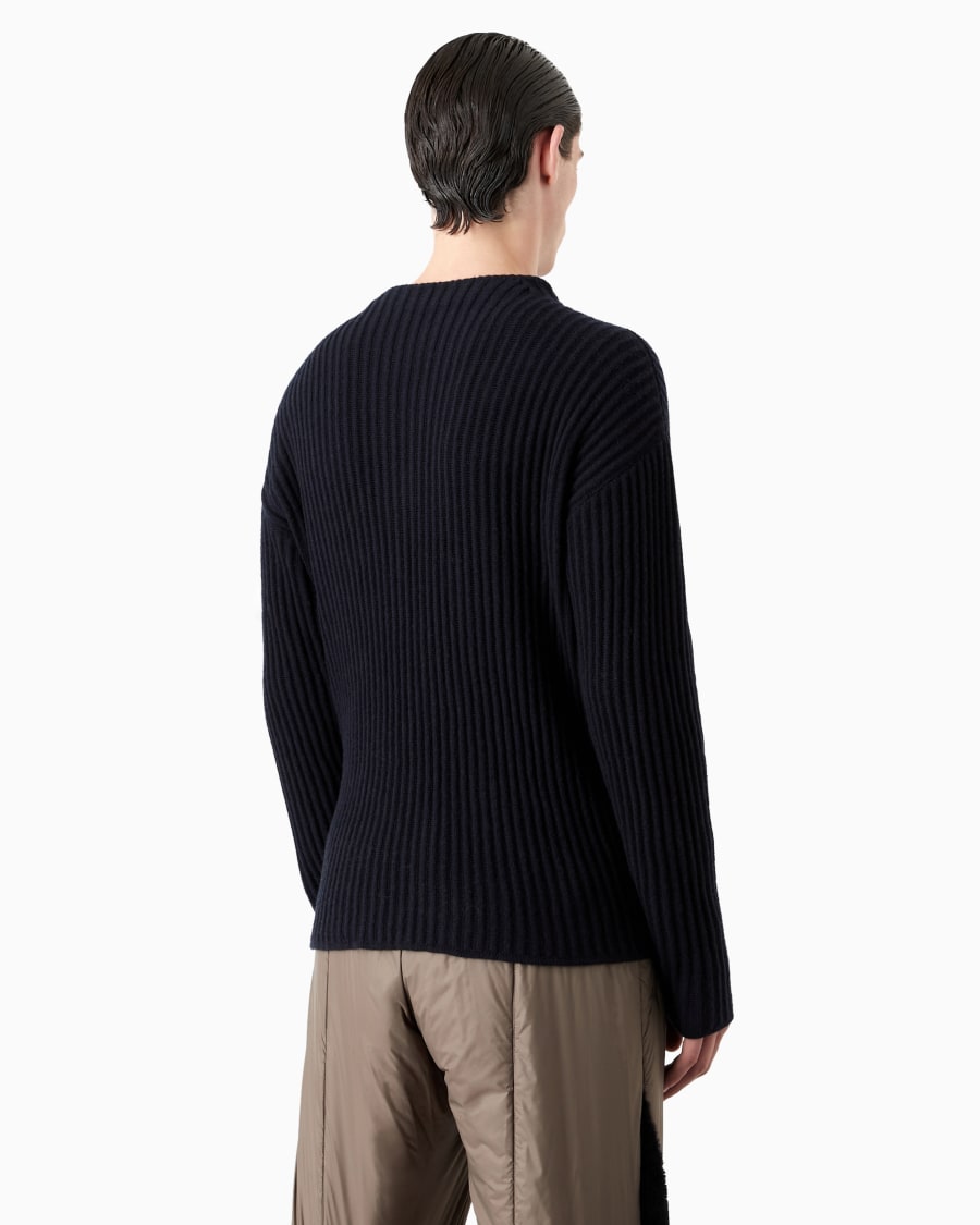 The world of armani GIORGIO ARMANI NEVE MAGLIA IN LANA E CASHMERE Sostegno trimestrale