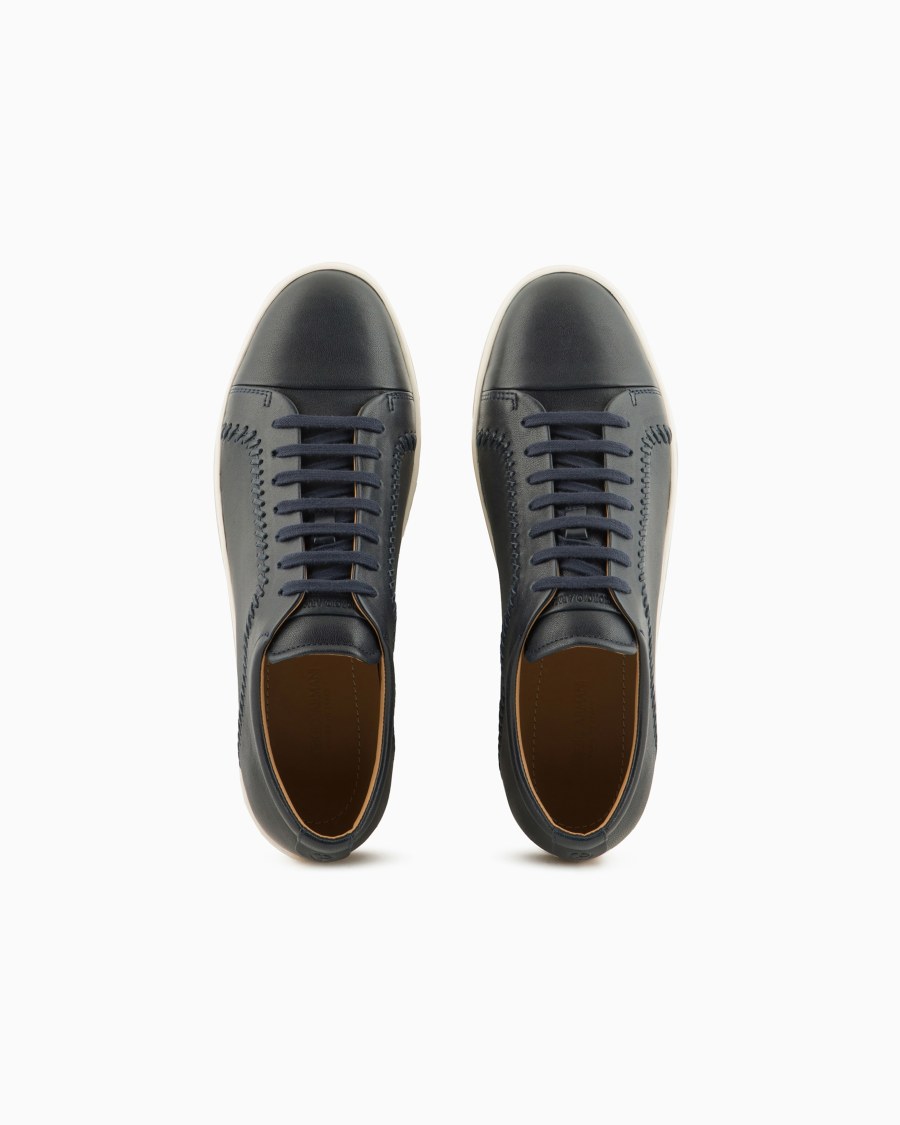 The world of armani SNEAKERS IN NAPPA Super sconto