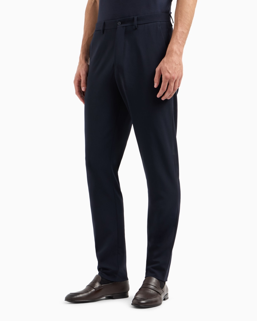 The world of armani PANTALONI IN TELA DI LANA BISTRETCH 50% di sconto con spedizione gratuita