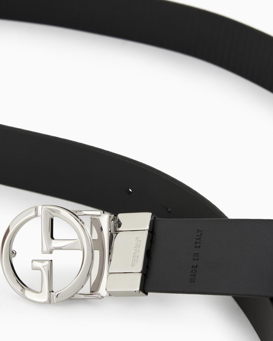 The world of armani CINTURA CON LOGO IN PELLE STAMPATA Trasporto libero internazionale