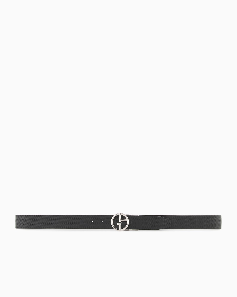 The world of armani CINTURA CON LOGO IN PELLE STAMPATA Trasporto libero internazionale