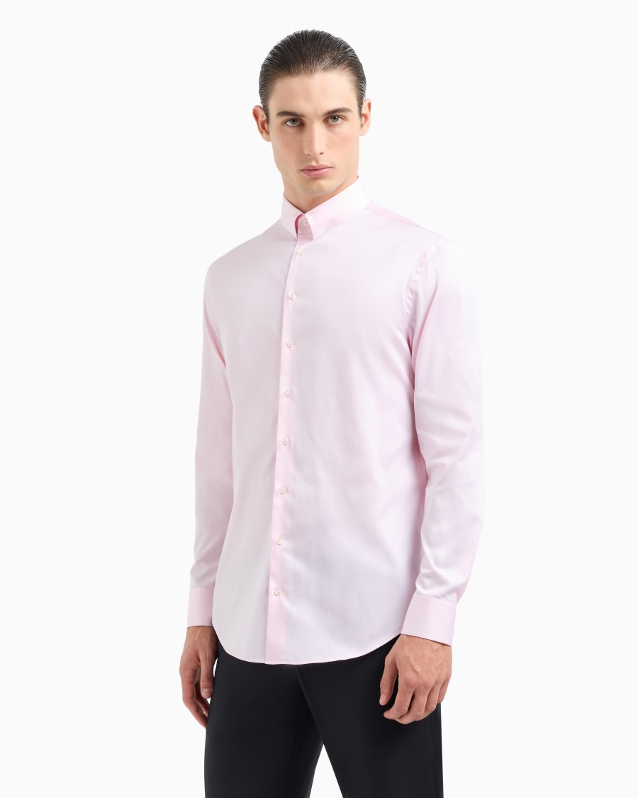 The world of armani CAMICIA IN TWILL DI COTONE In vendita