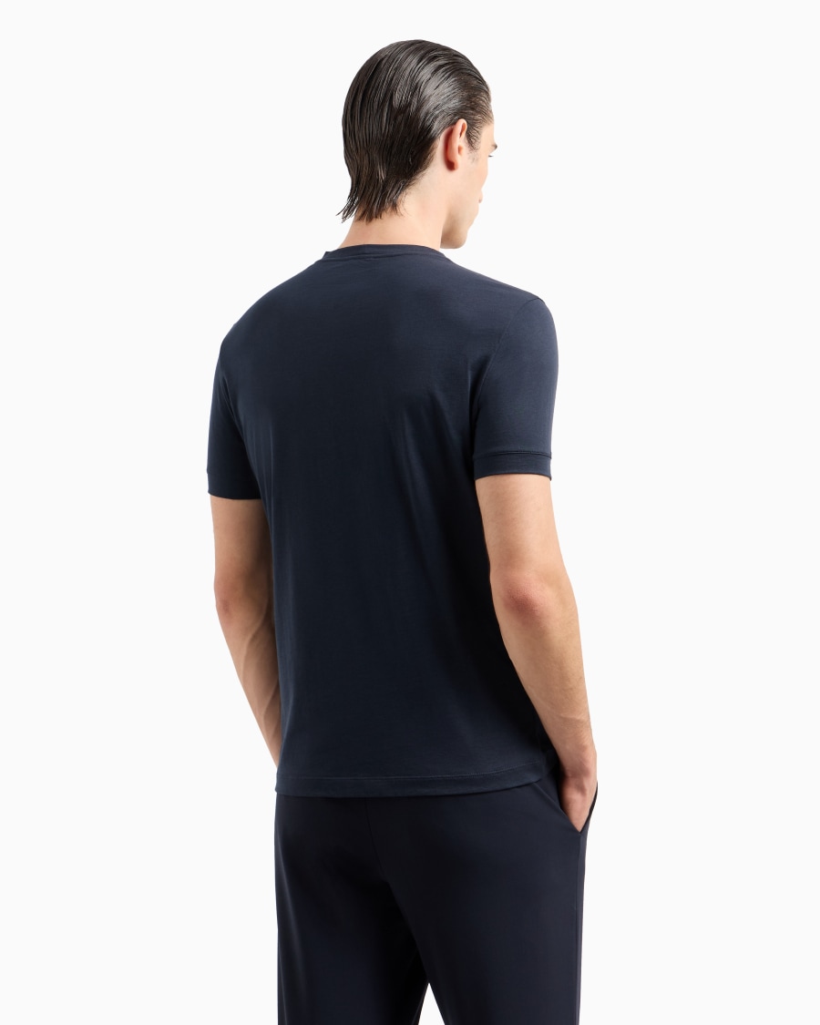 The world of armani T-SHIRT GIROCOLLO BORGONUOVO 11 IN JERSEY DI COTONE PIMA Duty-free