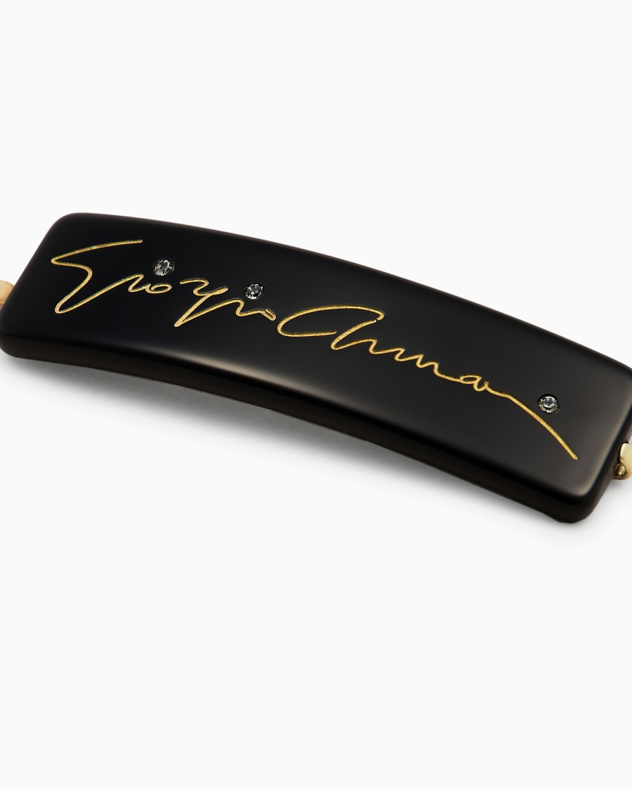 The world of armani FERMAGLIO CON LOGO SIGNATURE Nuovo