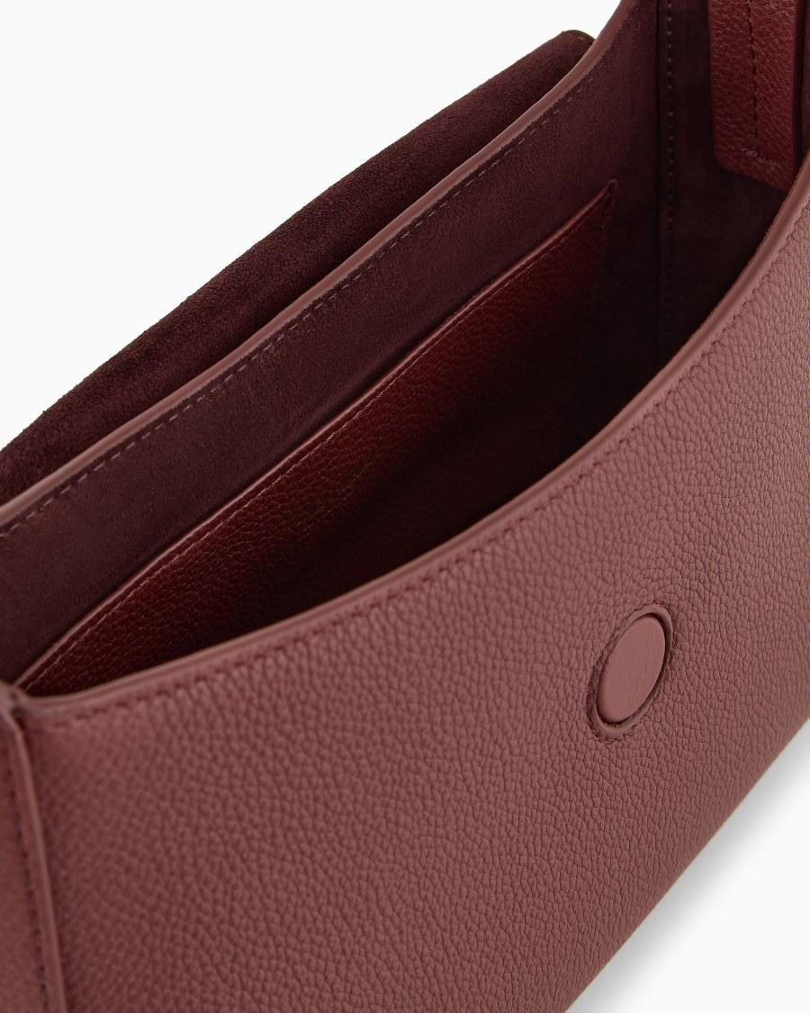The world of armani BORSA A MANO PICCOLA LA PRIMA SOFT IN PELLE GRANATA ASV Spedizione Gratuita