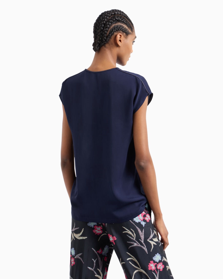 The world of armani BLUSA IN DOPPIA GEORGETTE DI SETA Promozione Limitata