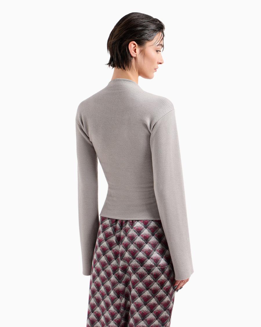 The world of armani MAGLIA IN LANA E VISCOSA A COSTE Fino Al -60%