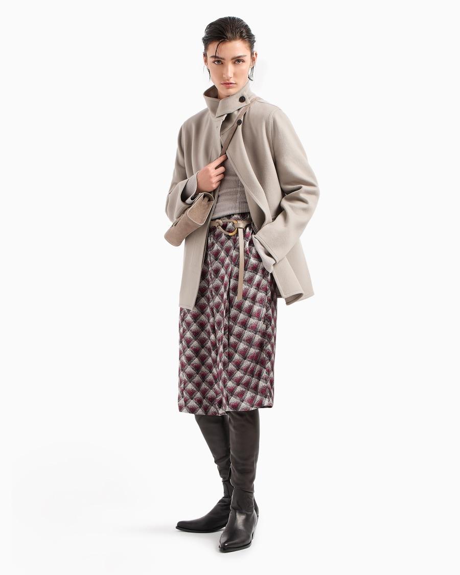The world of armani MAGLIA IN LANA E VISCOSA A COSTE Fino Al -60%