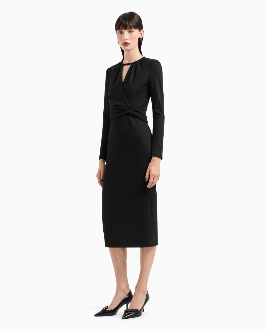 The world of armani VESTITO LONGUETTE IN MISTO VISCOSA ASV Shopping Online