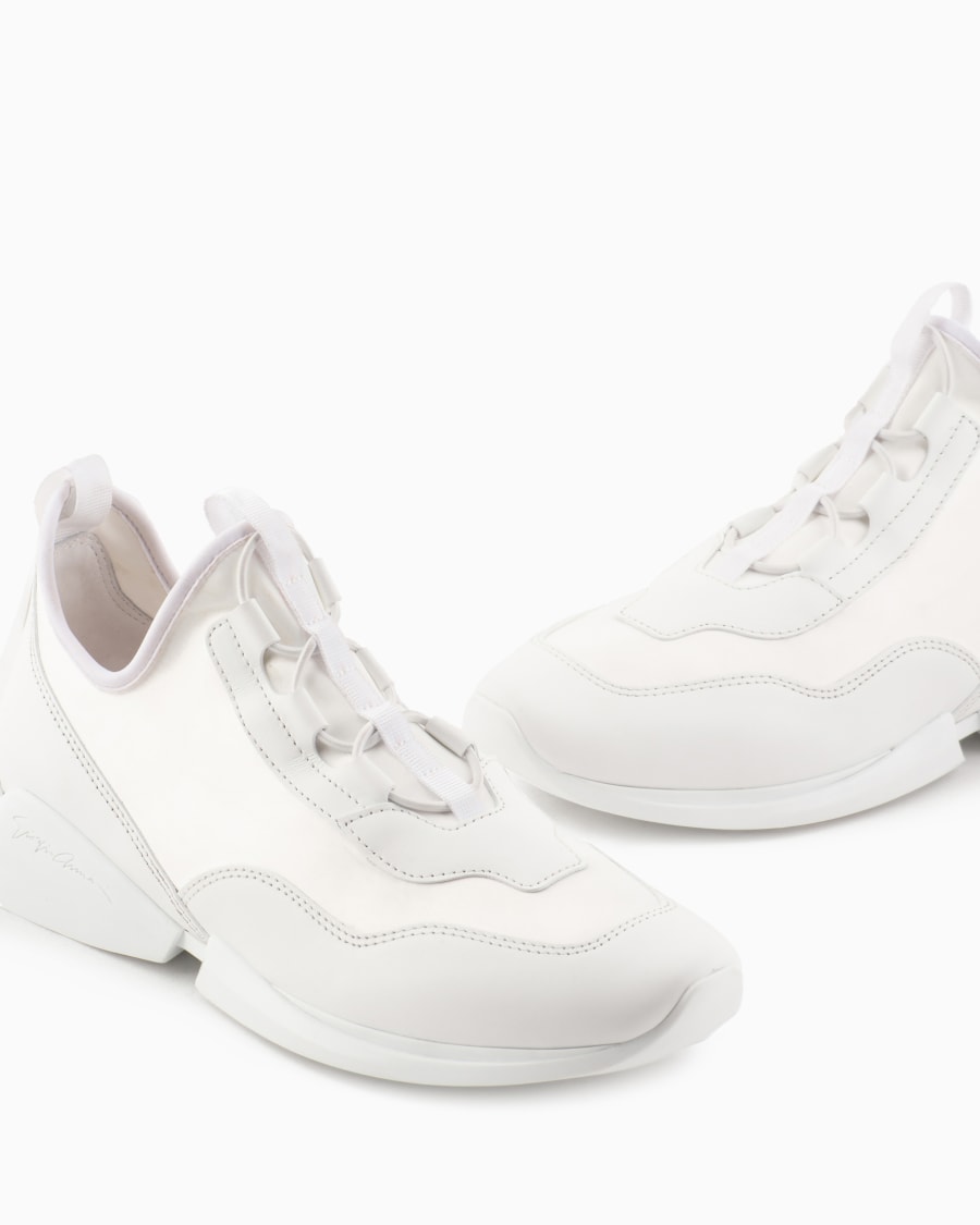 The world of armani SNEAKERS IN TESSUTO TECNICO E PELLE Sottocosto