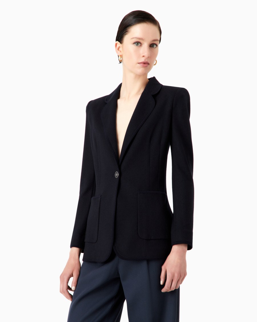 The world of armani GIACCA IN JERSEY DI PURO CASHMERE In Vendita