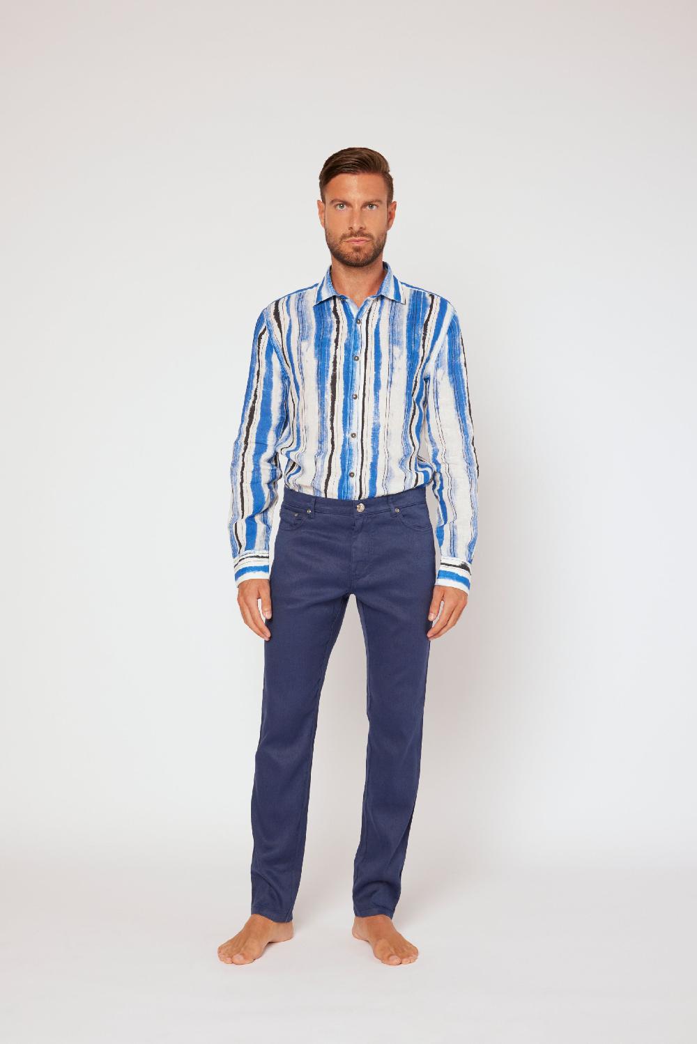 120% Lino 5 Pocket Regular Pant Vendite Flash