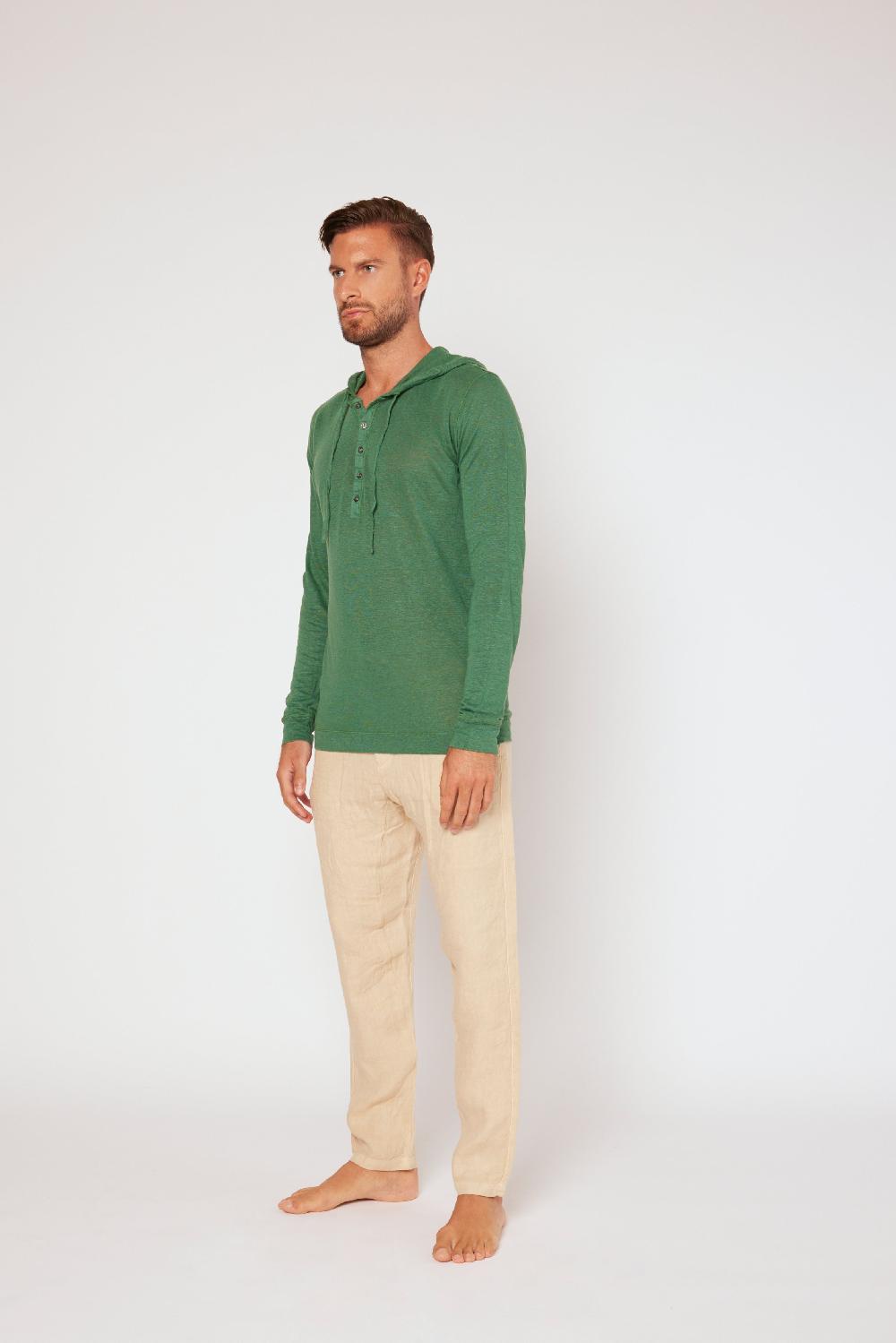 120% Lino Long Sleeve Hoodie Sostegno trimestrale