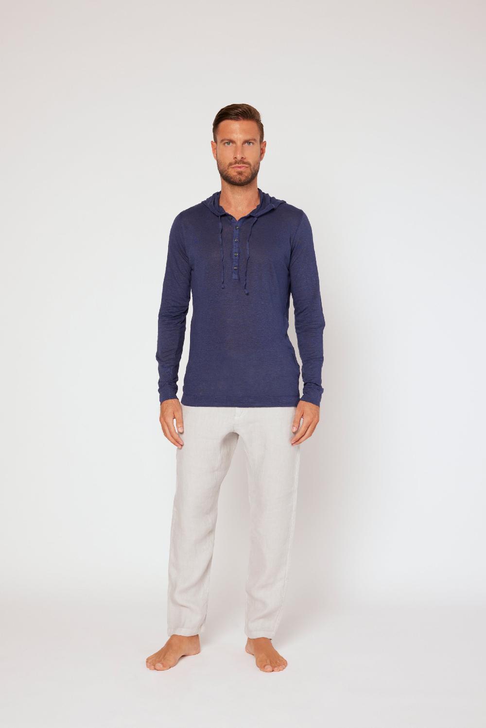 120% Lino Long Sleeve Hoodie Sostegno trimestrale