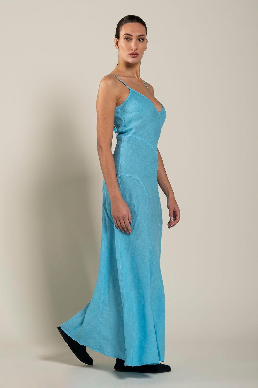 120% Lino Maxi Dress Promozione Limitata
